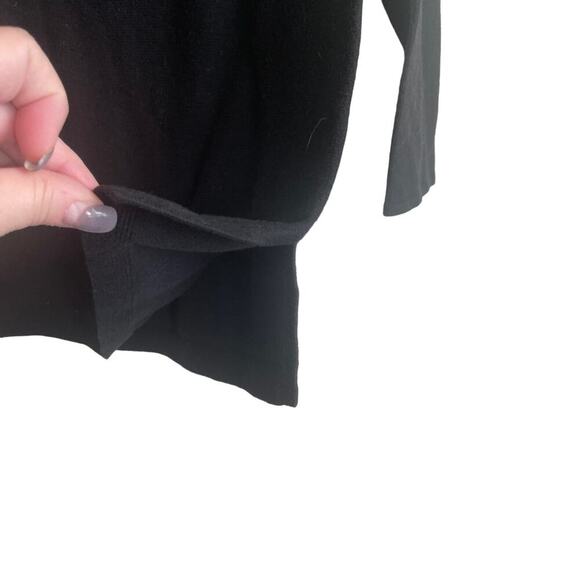 J Jill Women Top S Black Basic Long Sleeve Tunic Long Line Capsule Workwear - Picture 4 of 10